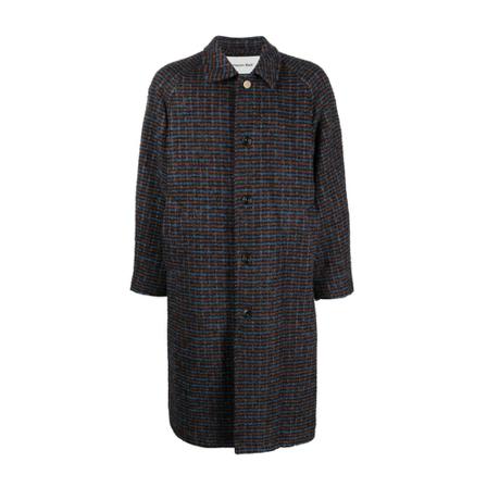 Andersson Bell, Single-Breasted Coats Blauw, Heren, Maat:L