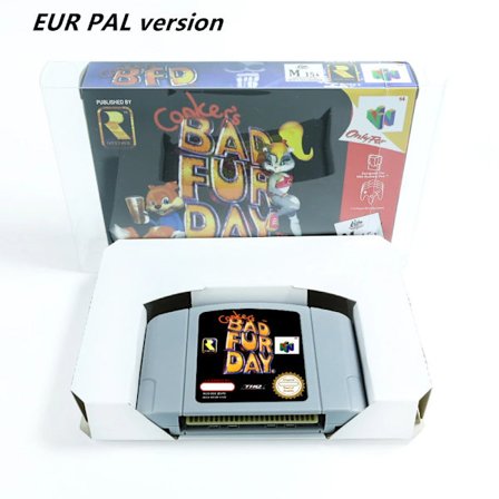 Hot tilbud til lav pris! Conker's Bad Fur Day 64-bit spilkassette US NTSC-version eller EUR PAL-version til N64-konsoller - Glad