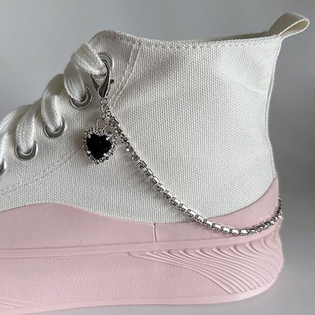 Charm Tofs Hjärthänge Boot Shoe Chain Smycken för trendiga S