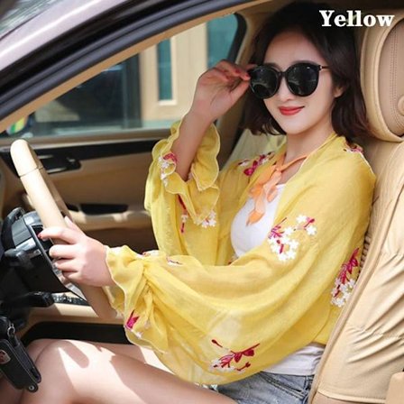 Solbeskyttelsesermer Strandsjal GULT