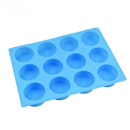 1 stk. Oreo Cookie Chokolade Silikoneform, 12 Huller Rund Cylinder Chokoladeovertrukne Slikform, Mini Kage, Gelé Silikonebageforme