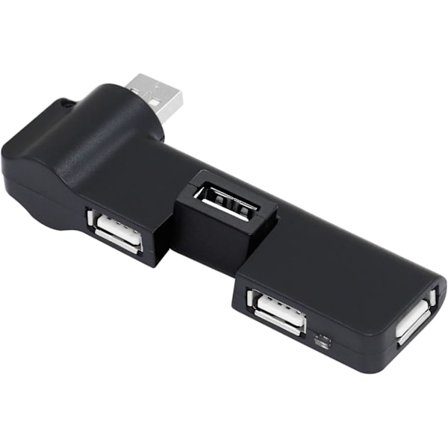 180° Rotations USB 2.0 Hub-utbyggnad, USB 4-portshub, Kan Rotera