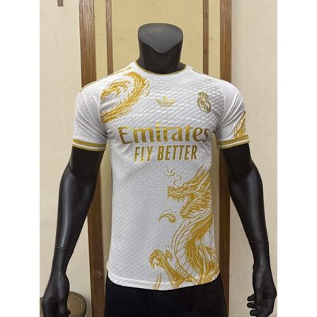 25-26 Real Madrid CF Special Edition Gold Dragon Uniform Fodbold T-shirt S-2XL