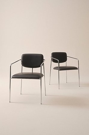 Jotex - Fauteuil 2-pak Zwart Zwart - JACKSONVILLE - Koop Eetkamerstoelen & keukenstoelen bij Jotex