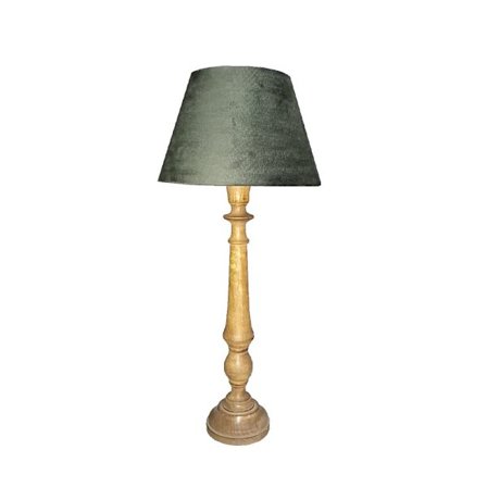 Lamppupöytä, 12x12x65cm, Luonnon oliivinvihreä