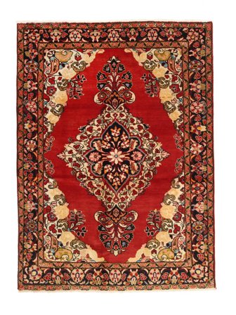 Tapis Hamadan 150X202 Rouge Foncé/Marron (Laine, Perse)
