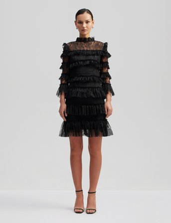 Malina Carmine Mini Dress - Black - M