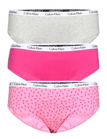 Bikini 3Pk Trosa Brief Tanga Grå Calvin Klein