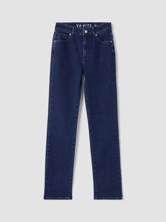 MATCH - Sophia straight stretch jeans - Va Vite - Str. L - Dame - Bukser & Jeans - Blå - 99% Bomull, 1% Elastan