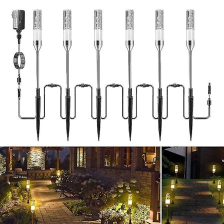 Lavspændingslandskabslys kan udvides til LED-stilys, landskabsbelysning 12 volt 6 i 1 vandtæt krystalboble akryl trykstøbte spidslys