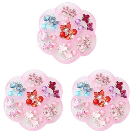 21 paria Suloisia lasten klipsikorvakoruja tyttöjen leikkeihin, korvaklipsikoristeita, juhlapalveluksia (akryyli) 21 paria