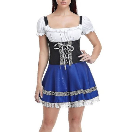 Tysk Oktoberfest-kjole til kvinder Voksen Dirndl Traditionel bayersk ølkarneval Fraulein Cosp