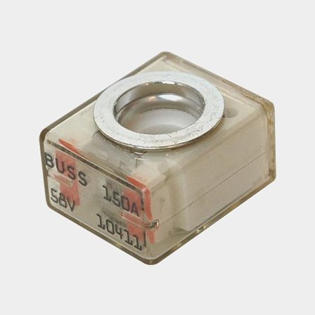 BEP Marine MRBF blocksäkring / terminalsäkring 150 A 58 V i transparent plast och metall för marint bruk, 1-pack