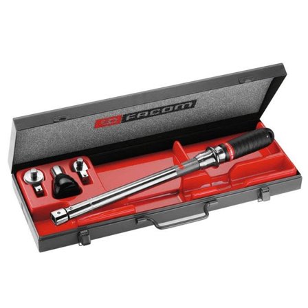 Facom R.300B Momentnøkkelsett 1/4", nøkkel, hylse og sperre, Håndverktøy