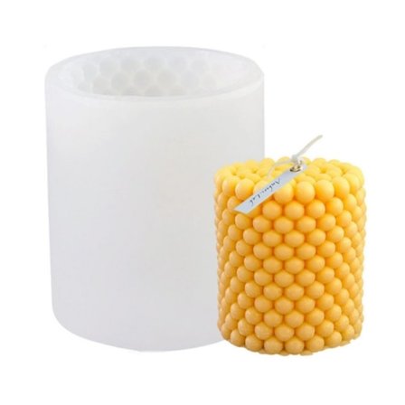 Let form Små bobler silikone 7,5 cm Hvid