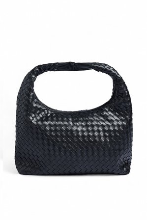 NA-KD Cabas rond tissé - Sacs - Noir - One Size