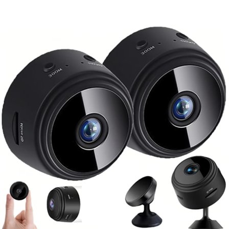 Mini Trådløst Kamera, HD Trådløst Sikkerhedskamera med WiFi, Lang Batterilevetid, Skjult Mikrofon Action Kamera (Snap-On)