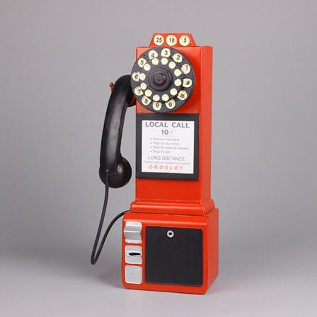 Vintage Telefon Model Miniature Telefoner RØD