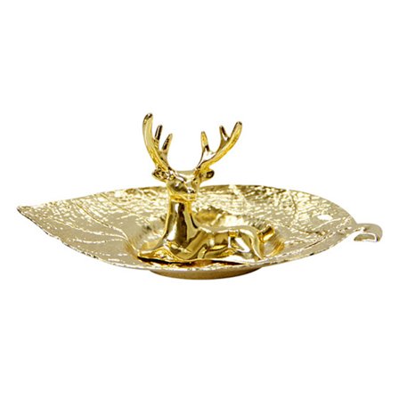 Rensdyr Ornament Nordisk Stil Guld Metal Rensdyr Bordplade Lille Ornament Mini Håndværk Hjem Indretning