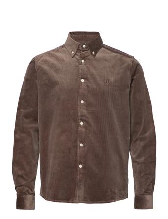 Karlo Corduroy Shirt Skjorta Casual Brun Les Deux