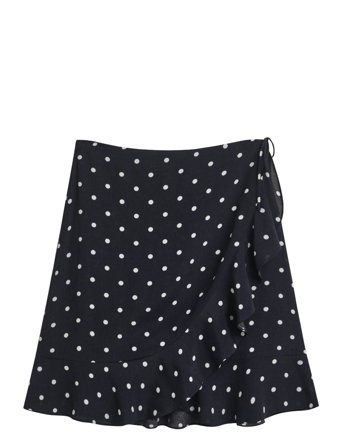 Dot Print Frill Skirt Navy GANT