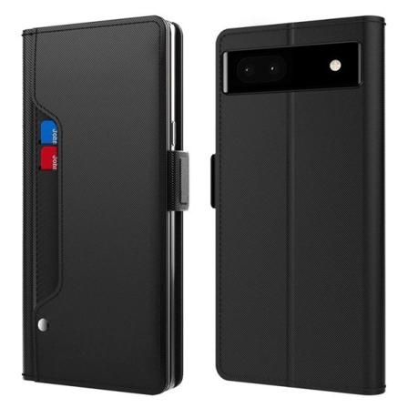 Google Pixel 6a Plånboksfodral Mirror Ultra Slim - Svart