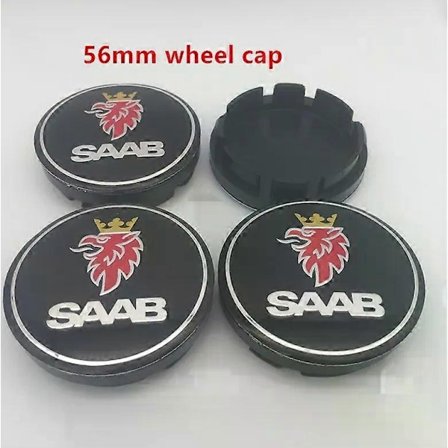 4 st 56mm 60mm 63mm 65mm 68mm SAAB Bil Hjulcentrumkåpa Navkapsel Resin Badge Emblem klistermärke kompatibel Kompatibel med 03 10 BJ SCS 9 3 9 5 - 