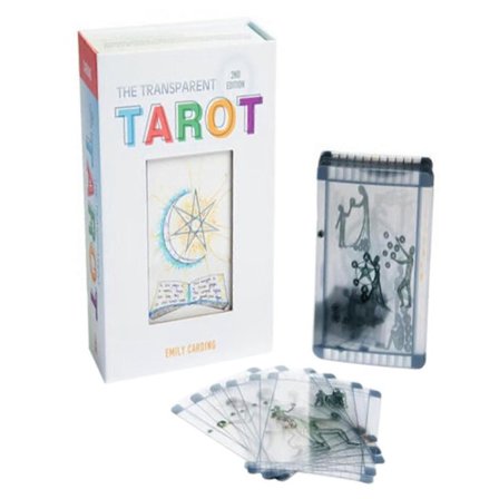 Transparent Tarot 2nd Edition Kort - Unikt Gjennomsiktig Spåsett for Nybegynnere, Selskapsleker & Åndelig Vekst (FMY)