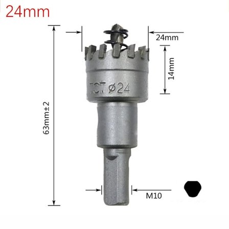 TCT-reikäsahan poranterä 24mm