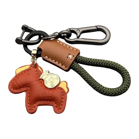 Premium Nøkkelring i Imitert Skinn for Bilnøkler, Vanntett, Robust, Lett Design, Ideell for Forretningsfolk og Utendørsaktiviteter