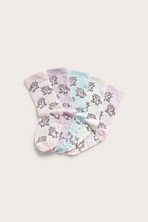 Kappahl | Skarpetki 5-pak jednorożce Offwhite 23/26 | Offwhite