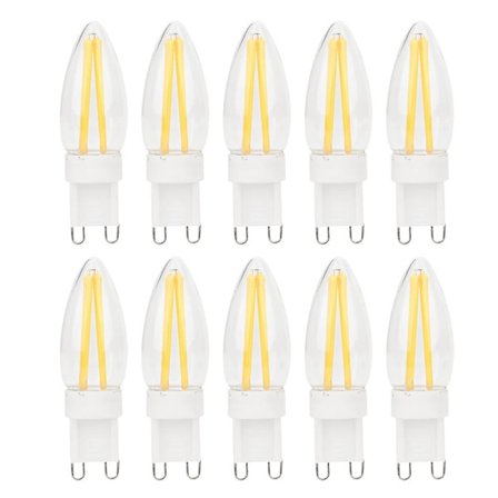 10 kpl G9 Himmennettävät Pitkät Filamentti LED-lamput Koti- ja Autovalaistukseen 3W AC220V 0.2-yux