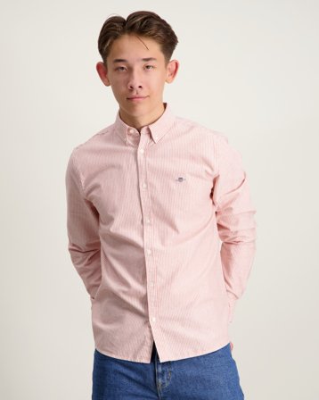 GANT OXFORD STRIPED B.D. SHIRT Pomarańczowy Koszule Chłopiec - Kids Brand Store