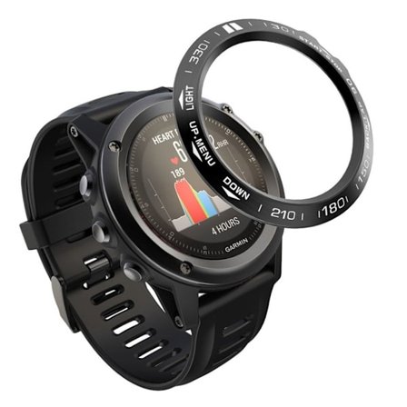 Garmin Fenix 3 med cool ram i rostfritt stål - Svart Bakgrund / Svart Bakgrund