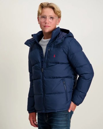 Polo Ralph Lauren Ripstop Down Hooded Jacket Sininen Takit Pojat - Kids Brand Store