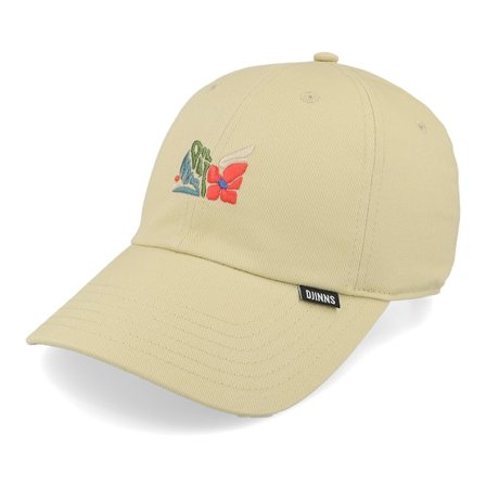 Djinns - Beis unconstructed Gorra - M-flowers Beige Dad Cap @ Hatstore
