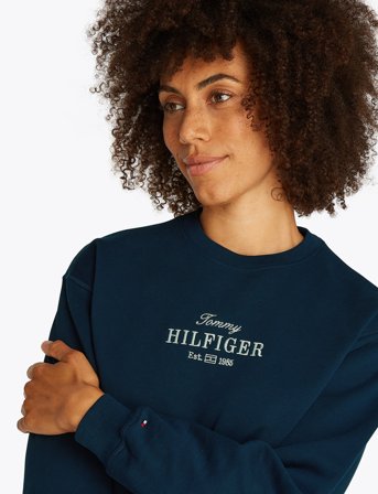 Tommy Hilfiger Reg Hilfiger Sweatshirt - Navy - XL
