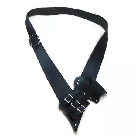 Middelalderligt Læder Skulderbælte Sværd Flintlås Pistol Hylster Steampunk Ridder Pirat Kostume Larp Cutlass Skede Frø Baldric-Perfet