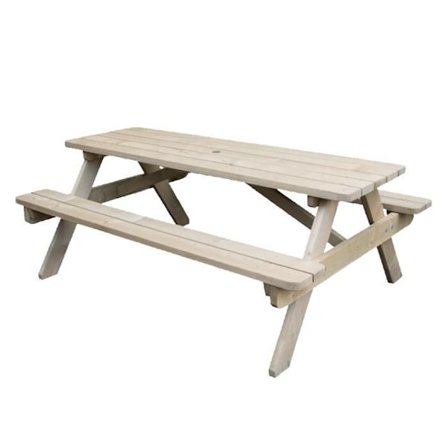 Piknikpöytä - L 180 x l 151 x K 69,8 cm - Luonnollinen