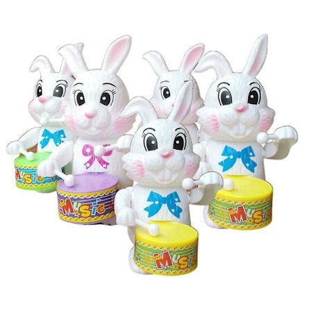 5 st Klockarbetade Kaninleksaker Kanin Uppdragbara Leksaker Pedagogiska Leksaker Små Uppdragbara Leksaker