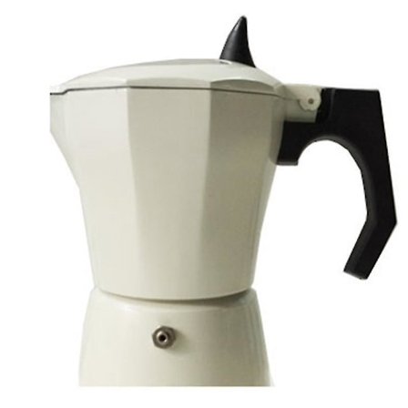 Elektrisk kaffetrakter i aluminium, Moka-kanne med filter