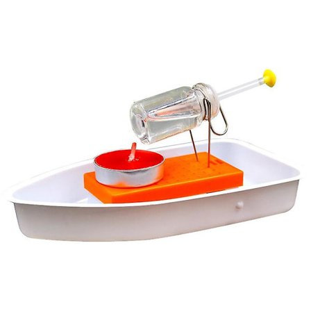 Ny dampbåt med dampdrevet stearinlys, leketøy for barn, studentfysikk, læringsvitenskap