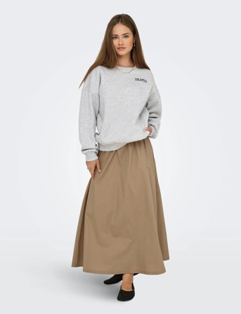 ONLY Onlaniqa Long Skirt Ex Wvn - Beige - L