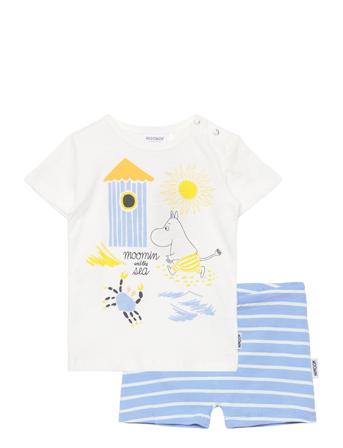 Moomin Shorts Set Stripe Sets Sets With Short-sleeved T-shirt Multi/mønstret Martinex*Betinget Tilbud