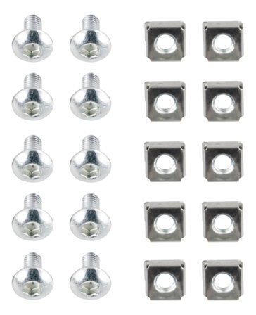 Deltaco TOTEN, M6 screw set insex (washers + screws + nuts) 10-pack