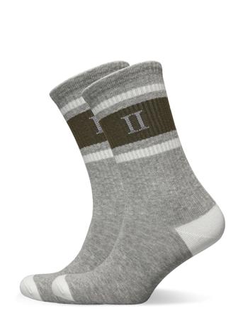 William Stripe 2-Pack Socks Underwear Socks Regular Socks Harmaa Les Deux