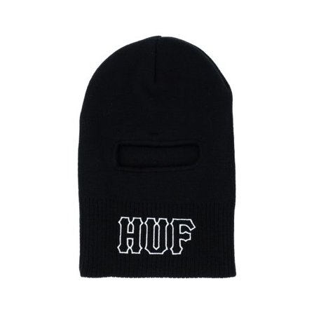 HUF - Svart balaclava Beanie - Vogel Asphalt Black Balaclava @ Hatstore