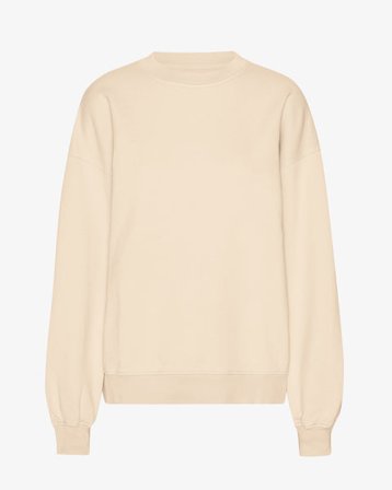 Organic Oversized Crew - Ivory White - Female - S