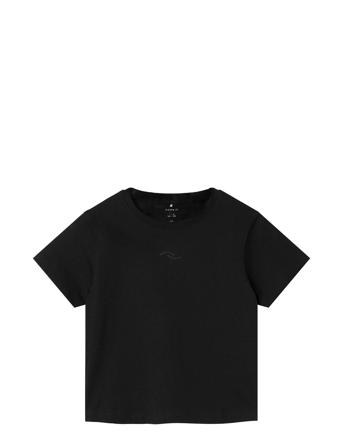 Nkflomster Ss Short Loose Top Tops T-Kortærmet Skjorte Black Name It