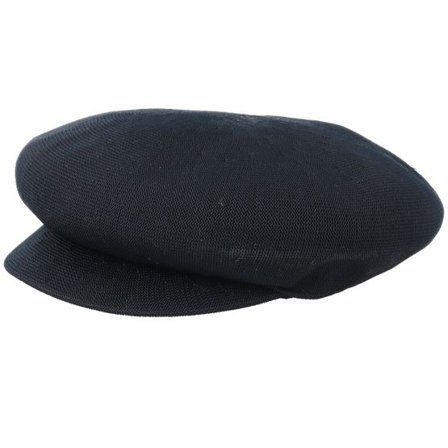 Kangol - Svart vega Keps - Tropic Halifax Black Flat Cap @ Hatstore